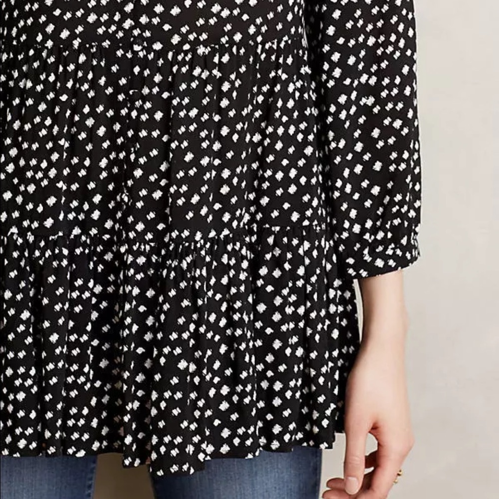 Anthropologie Maeve Lila Tiered Tunic Top - Picture 3 of 15